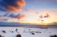 Rifat en Bora bij zonsondergang bij Maasvlakte - Slufterstrand, Maasvlakte - Slufterstrand