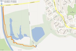 Gedeeltelijk rode wandelroute - Baardwijkse Overlaat