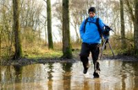 Fotograaf Rifat op de laarzenpad