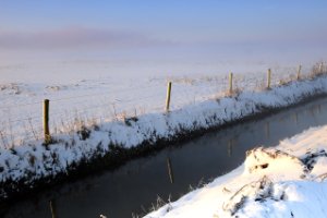 Amerongse Bovenpolder onder sneeuw