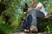 Even bij komen van het wandelen in het natuurgebied Klein Profijt