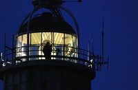 Opname met hoogvermogen vuurtoren licht:) foto genomen met 400mm lens, Nationaal Park Duinen van Texel